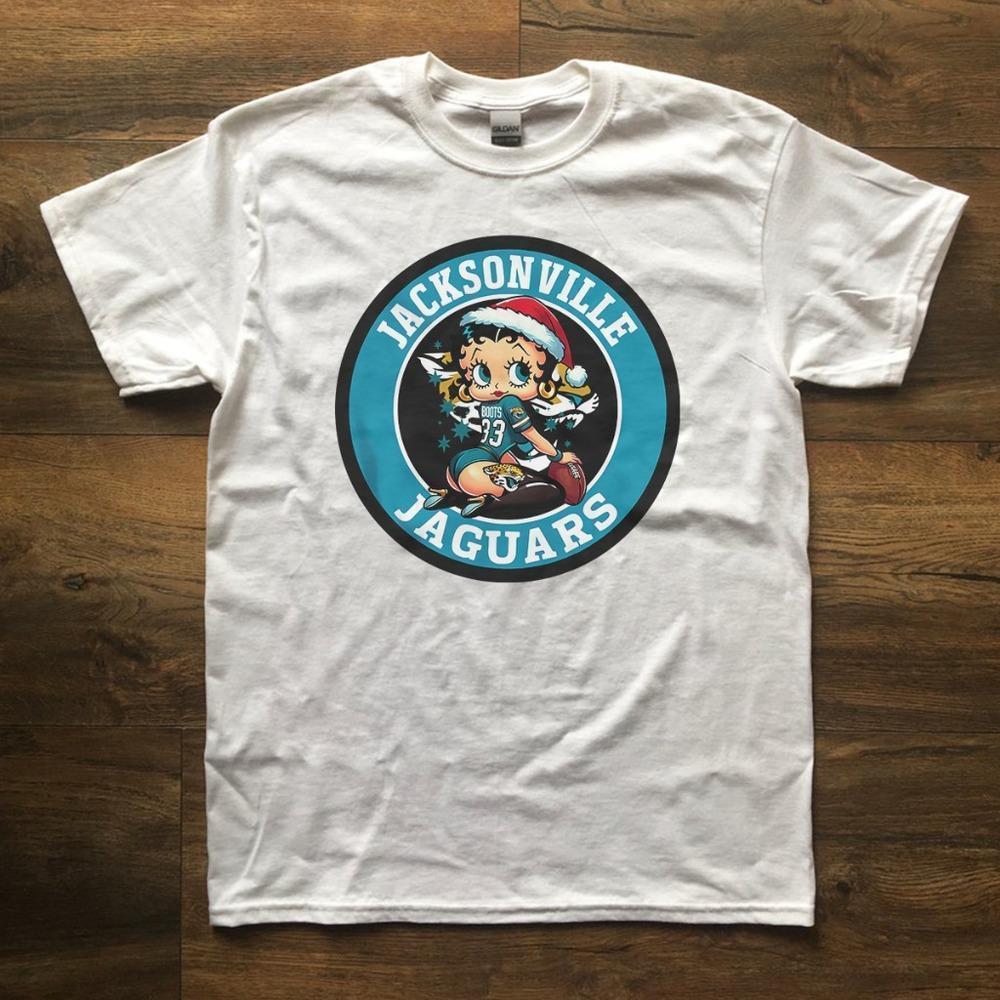 Jacksonville Jaguars Betty Boop Christmas T-Shirt, NFL Unisex White T-Shirt